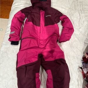 Didrikson, Swedish Pink and Burgundy Snowsuit size 8-10 years